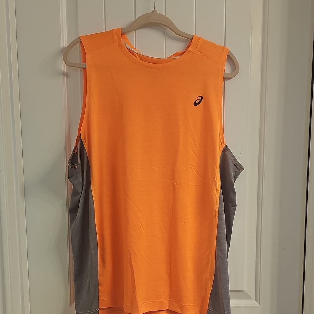 Asics Orange and Gray Sleeveless Top